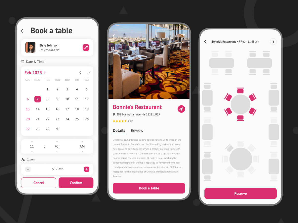 table reservation app